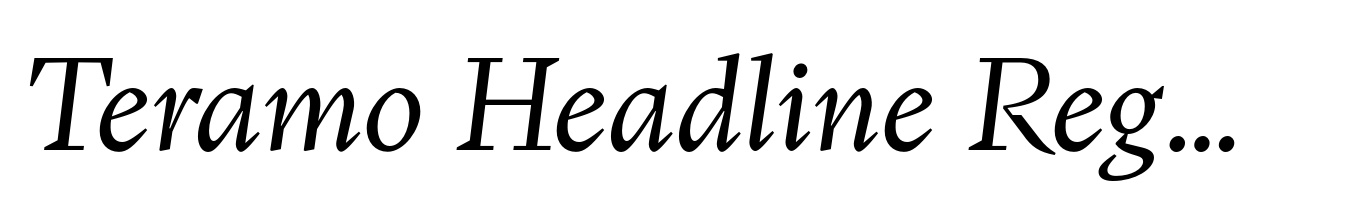 Teramo Headline Regular Italic
